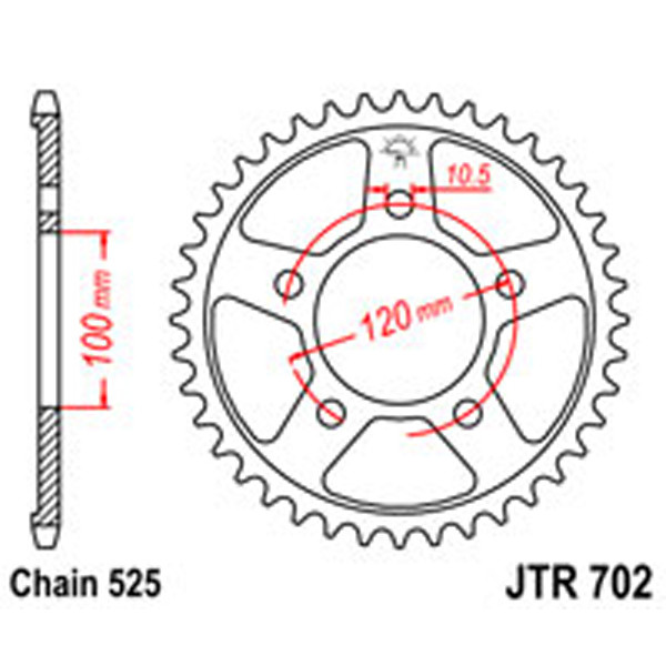 JT JT Rear Sprockets R/W 702-42 APRILIA